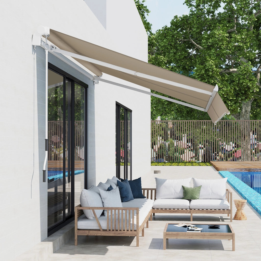Tenda da sole avvolgibile con manovella ¨C Xylo ¨C Beige 3,95x3m