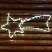 Trade Shop - Stella Cometa Luminosa 65 Cm In Tubo Luminoso A Led Bianchi Effetto Flashing -