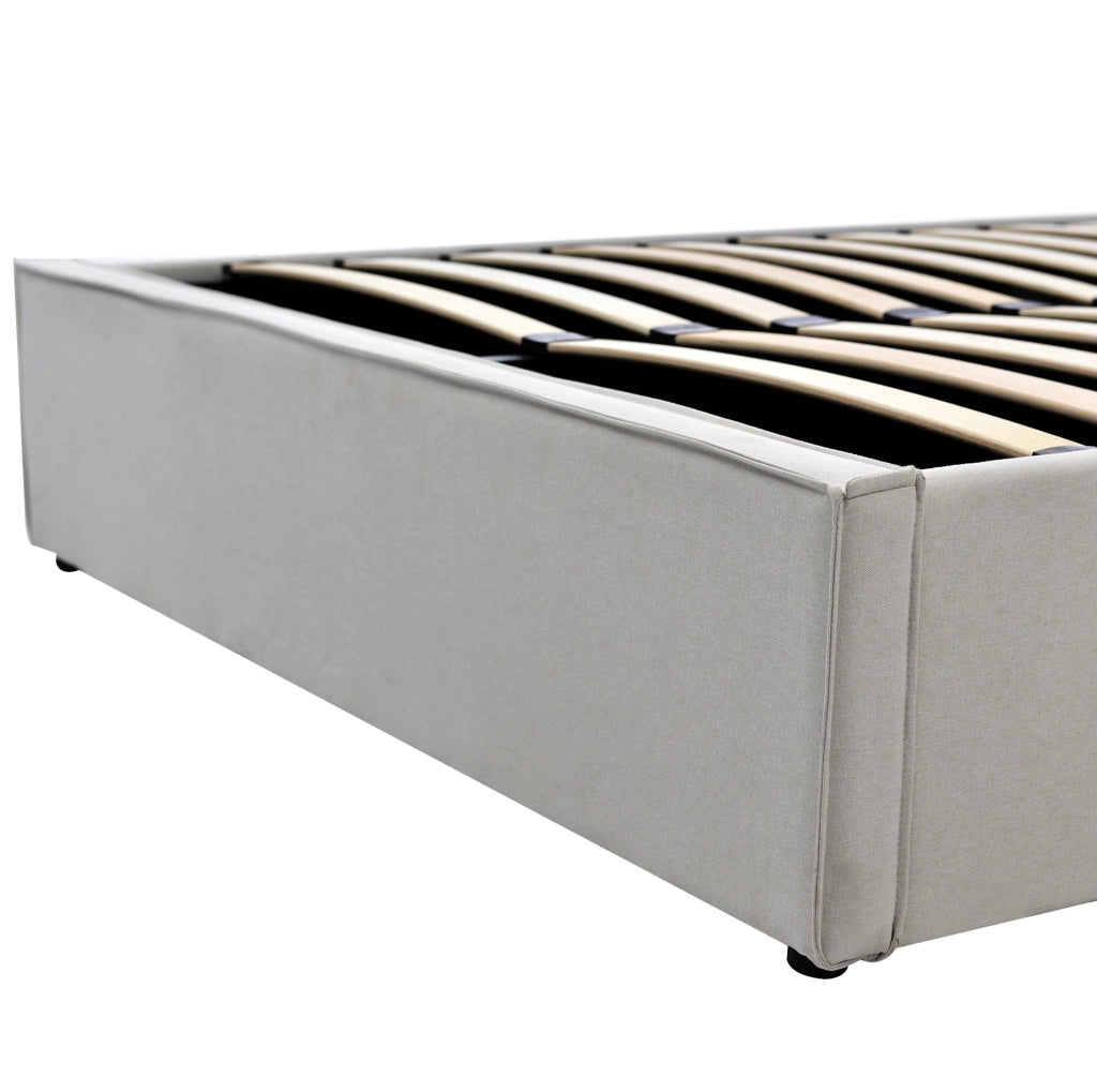 Letto singolo imbottito 90x200 cm con contenitore e testiera trapuntata
