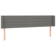 Testiera | Testata ad Orecchio Grigio Scuro 183x16x78/88 cm in Tessuto