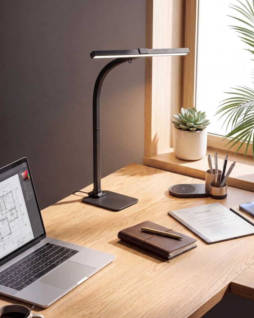 Lampada da tavolo a LED nera 48 cm materiale sintetico luce sensore 3 colori stile moderno industriale