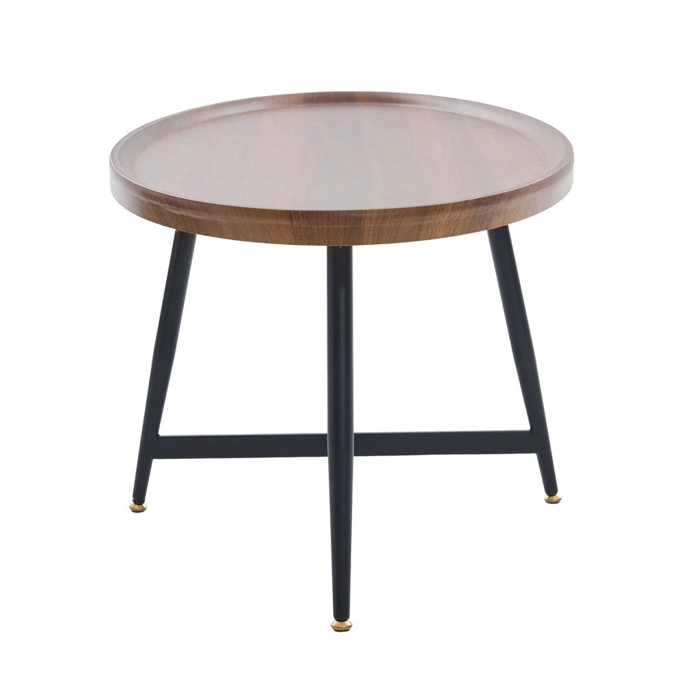 Tavolino da Caff¨¨ Ovale Moderno ¨C MINIMAL ¨C Legno e Metallo per Soggiorno