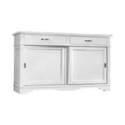 Credenza madia buffet in legno massiccio Shabby chic 2 ante scorrevoli mod chelsea bianca