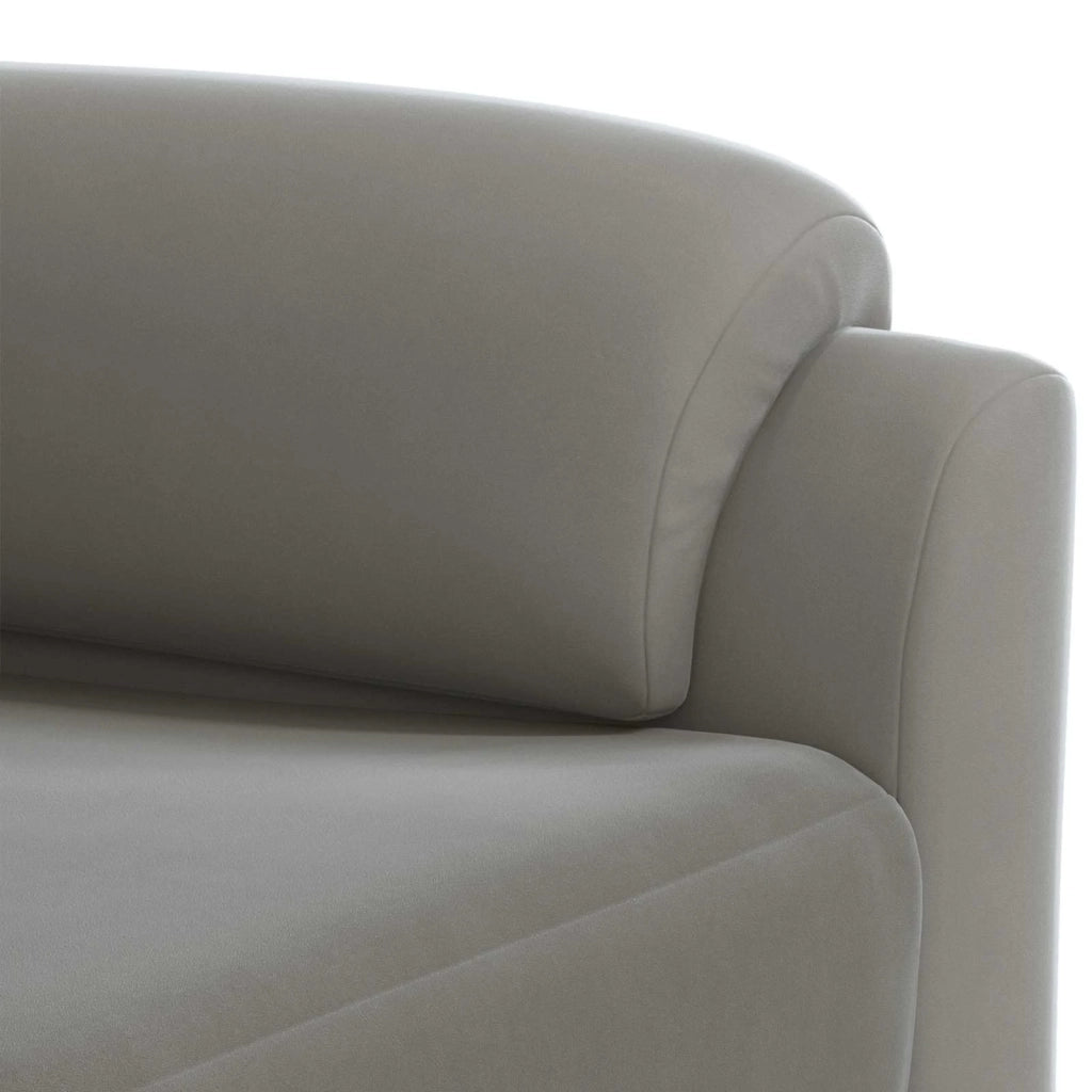 Divano Grigio Chiaro 174 x 85 x 93 cm Velluto 42040835