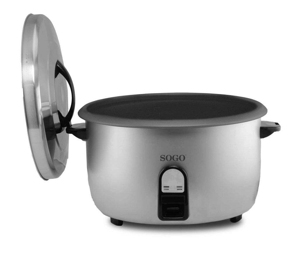 Cuociriso elettrico 10 litri capacità 55 tazze, pentola antiaderente removibile, 2950W mantenimento calore - SOGO
