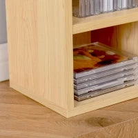 Scaffale Porta CD Set di 2 Pezzi con 6 ripiani 102 CD da Casa in Legno MDF 21 x 19.2 x 88.3cm Legno naturale