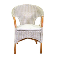 Poltrona da Giardino 60x60xh82 cm in Rattan Lucrezia Bianco