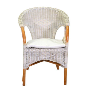 Poltrona da Giardino 60x60xh82 cm in Rattan Lucrezia Bianco