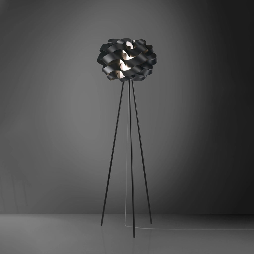 Piantana Moderna 3 Piedi Cloud Polilux ® Nero E Metallo 1 Luce E27