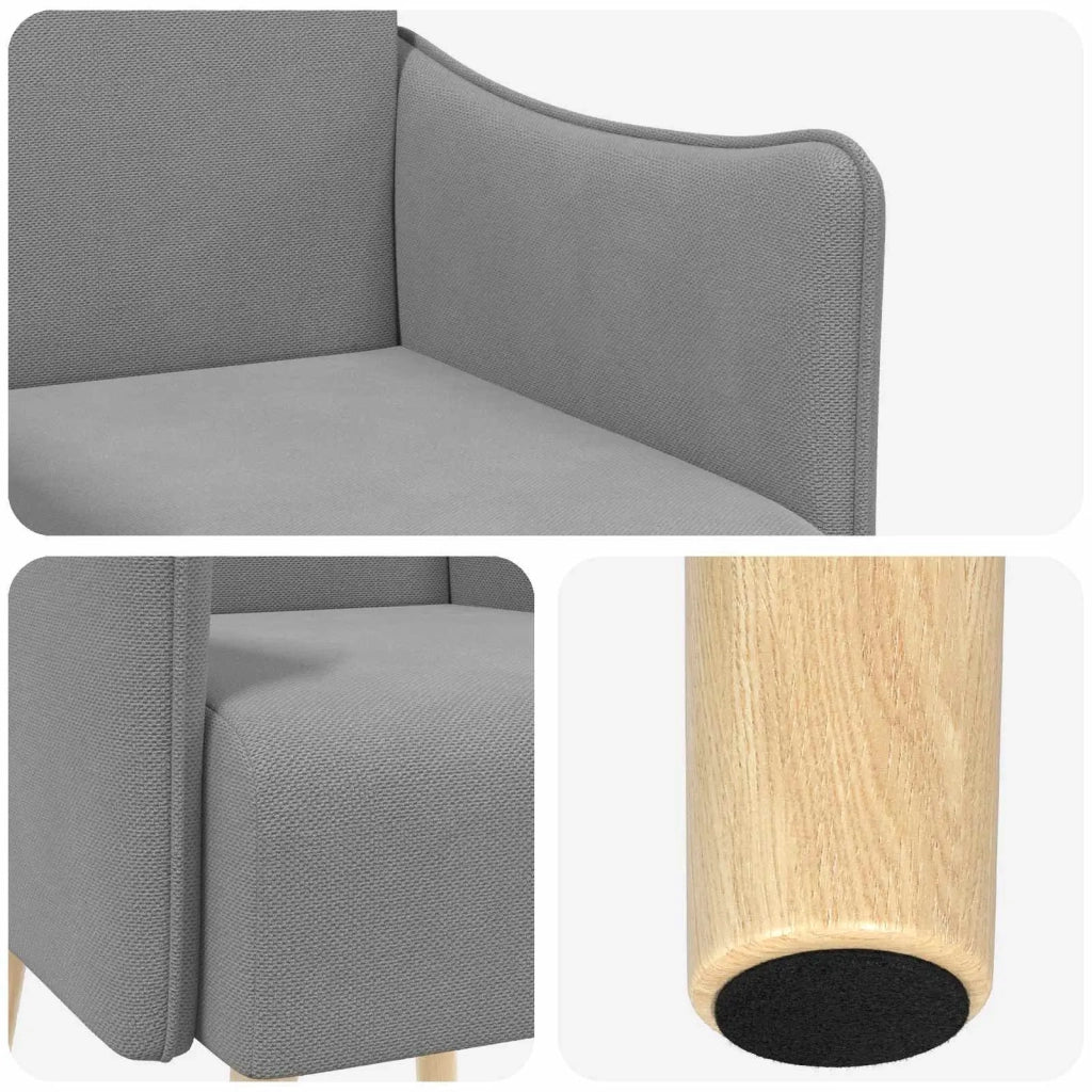 Sedia d'accento Grigio Scuro Velluto a grana fine 42044847
