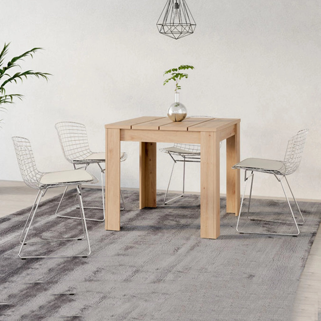 Trosa, Tavolo Fisso 6 Posti, 80x80x76h cm Marrone Rovere Nodi