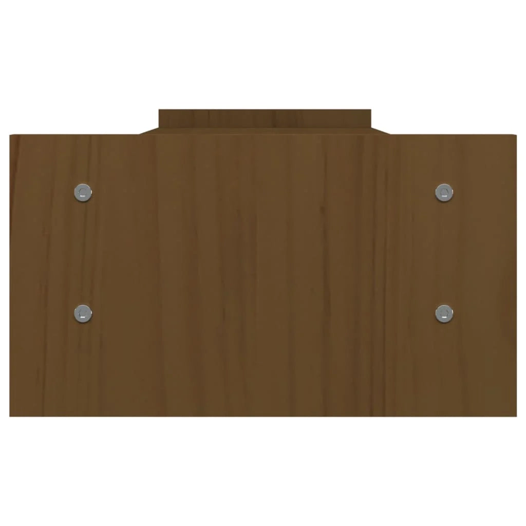Supporto per monitor 100 x 27 x 15 cm in legno massello di pino marrone 02_0004428