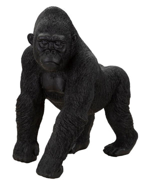 Statua Gorilla 35x37,5x21,5 cm in Poliresina Nero