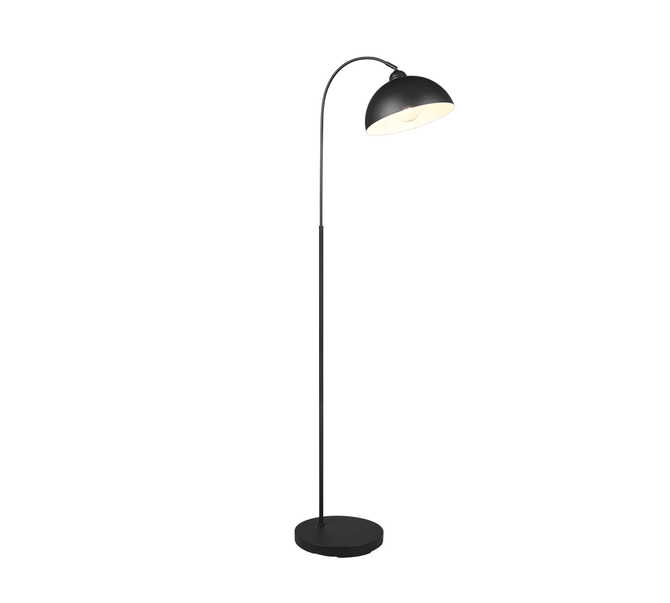 Piantana ad arco, metallo, nero, H 170 cm, Sierra
