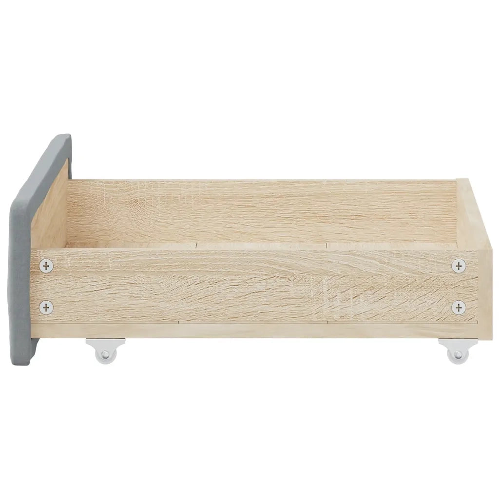 Cassetti da Letto 2 pz Grigio Chiaro Legno Multistrato e Tessuto CFW3621452