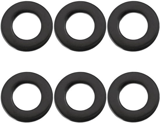 Wasmachine a Viti 50 Stuks - 304 Acciaio Inossidabile - Viti a Ronde M8 - Piastra di Piastronatura - Piastra di Piastronatura nera 8x16x1,5mm - Supporto e Dampening Extra - Viti di Chiusura