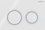 PLACCA DI COMANDO OMEGA 20 DOPPIO TASTO BIANCO BIANCO OPACO GEBERIT 115.085.11.1