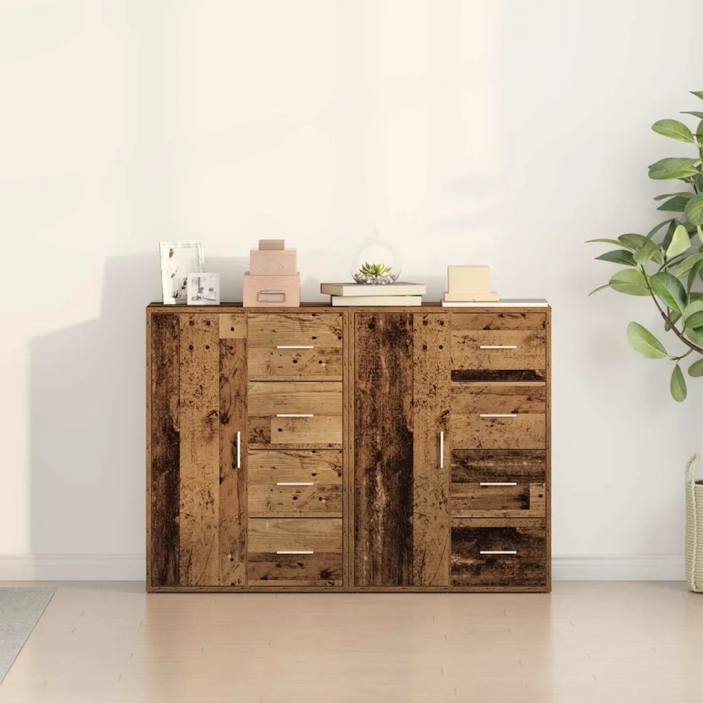 Credenza 2 pz | Madia | Buffet da pranzo | Armadio da pranzo Legno vecchio 60 x 31 x 84 cm Legno multistrato