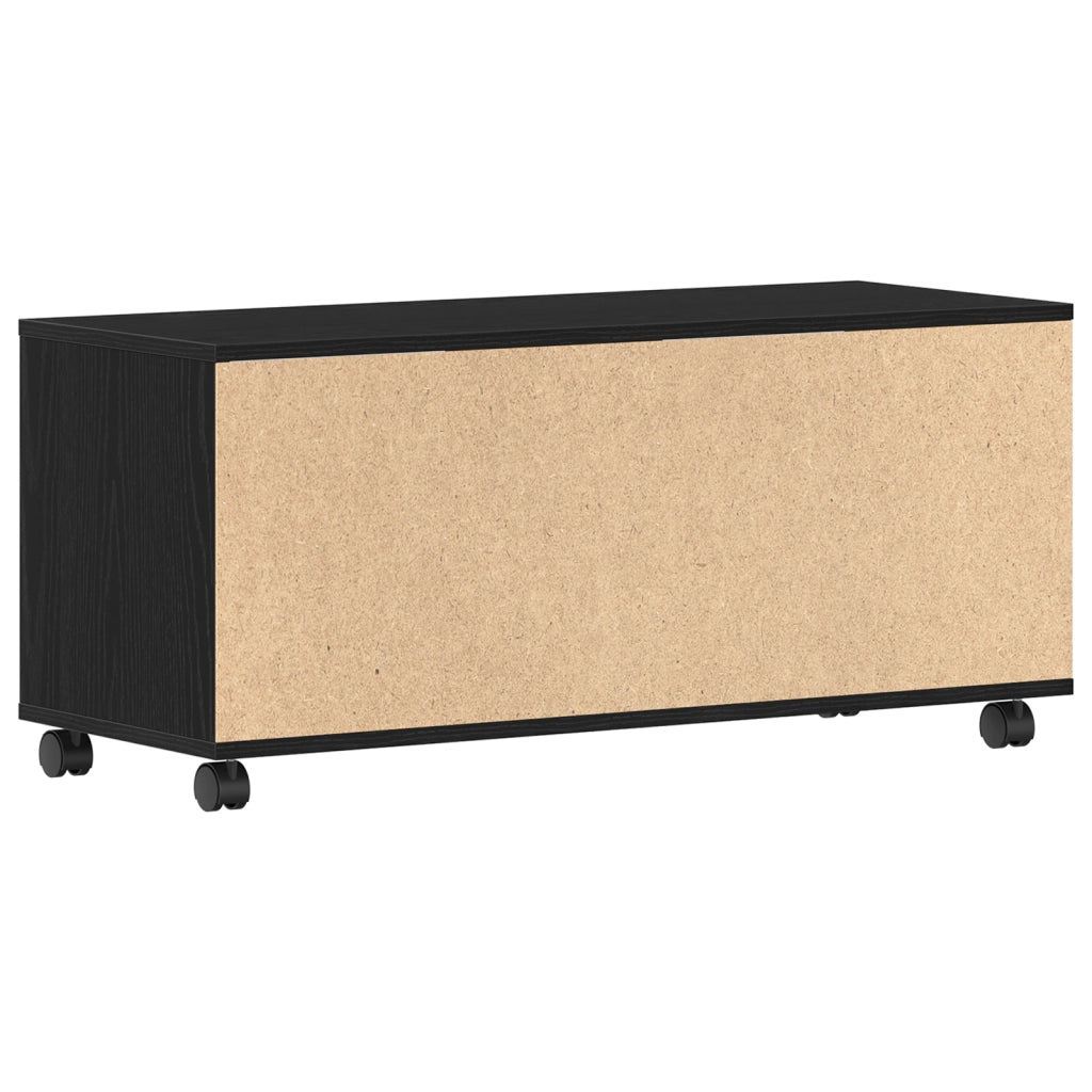 Mobile TV  Nero 90x35x35 cm in legno ingegnerizzato