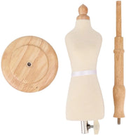Mannequin per Vestiti con Base in Legno - Regolabile in Altezza - Facile da Assemblare - Stabile e Duraturo - Adatto per la Presentazione di Abiti