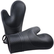 Set di guanti per forno, resistente al calore fino a 300 °C, con 2 pannilappi con rivestimento in silicone