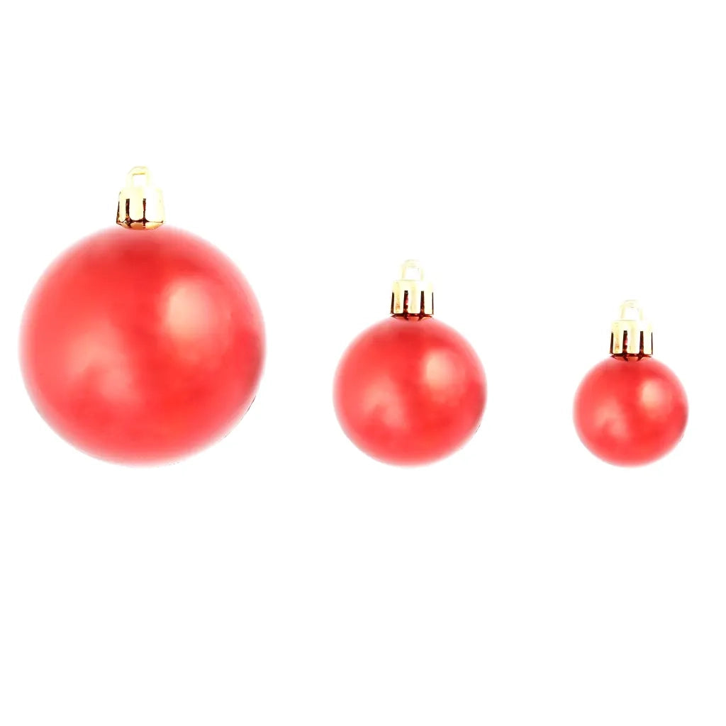 Set Palline di Natale 100 pz 3/4/6 cm Rosse CFW7708123