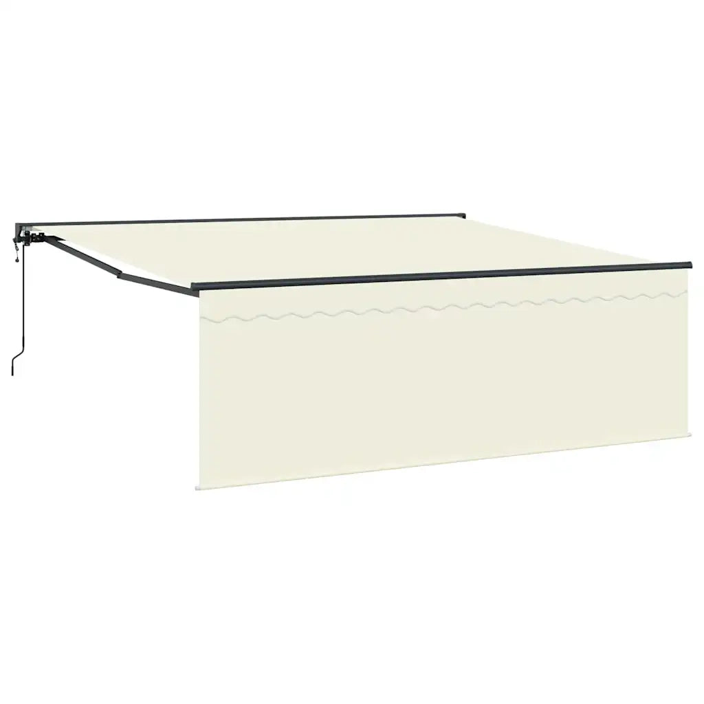 vidaXL Tenda Retrattile Crema 400 × 300 cm Tessuto