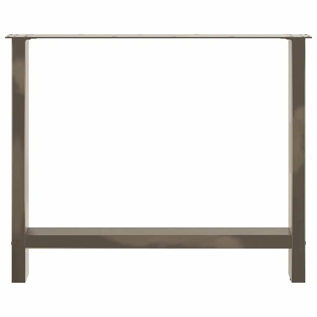 Gambe per tavolo da pranzo in acciaio naturale 2 pz 100x(72-73) cm Acciaio 4013323