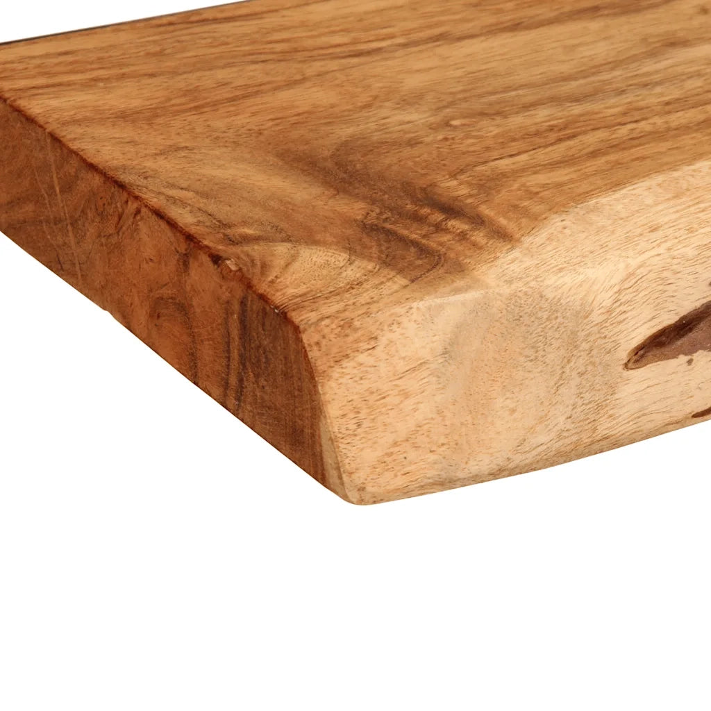 Mensole da Parete 2 pz 100x20x3,5cm in Legno Massello di Acacia 373627