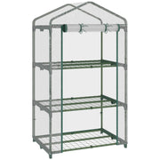 Serra da giardino 3 livelli con 3 ripiani ¨C zephmum ¨C 69x49x125 cm trasparente