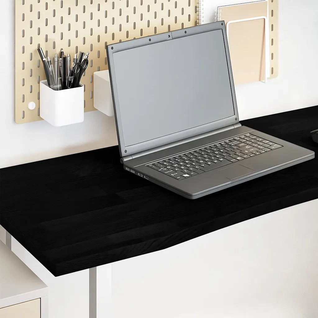 vidaXL Piano Scrivania Marrone Scuro 160x50x2,5 cm in Rovere Massello
