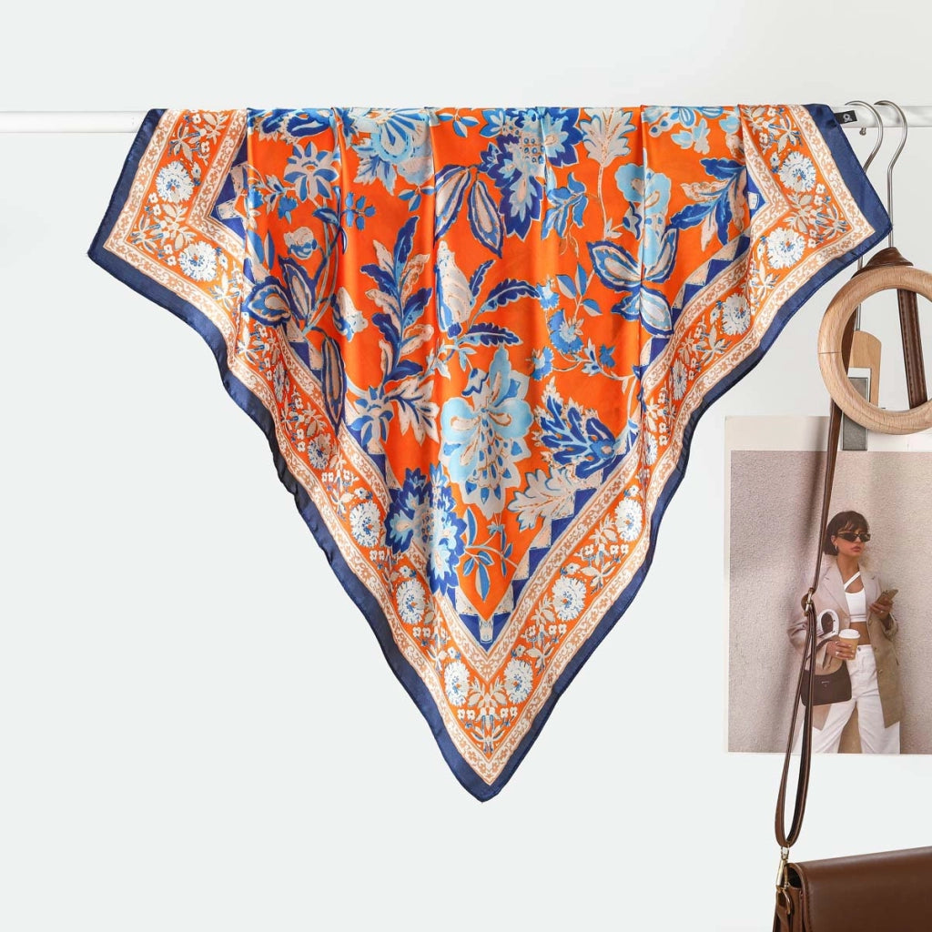 Nuova sciarpa di seta versatile in stile pastorale per donna, sciarpa di seta di alta gamma, giovanile, alla moda, sciarpa protettiva dal sole all'ingrosso.