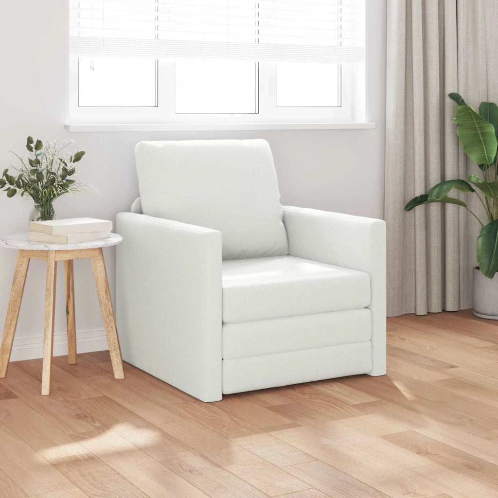 Divano letto 60cm Bianco Pelle Artificiale 4106636