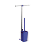 Colonnina portarotolo e scopino WC acciaio inox e resine termoplastiche serie Rainbow Gedy RA32 Blu Trasparente