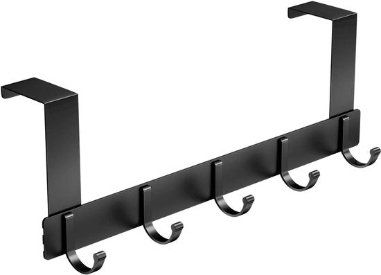 Maniglione per porte senza foratura - 5 Ganci - Materiale in alluminio - Dimensioni 32,5 cm x 11 cm x 4,5 cm