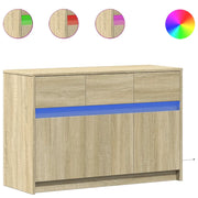 Mobile TV | Armadietto TV | Mobile Porta TV con LED Rovere Sonoma 91x34x61 cm in Truciolato
