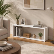 TV Cabinet, White, 100x24x32 Cm, Wood-based Material