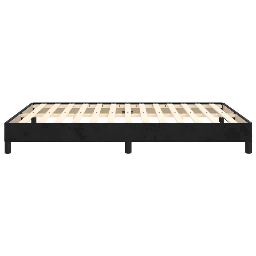 Giroletto senza Materasso-Struttura Letto Nero 140x190 cm in Velluto 598298