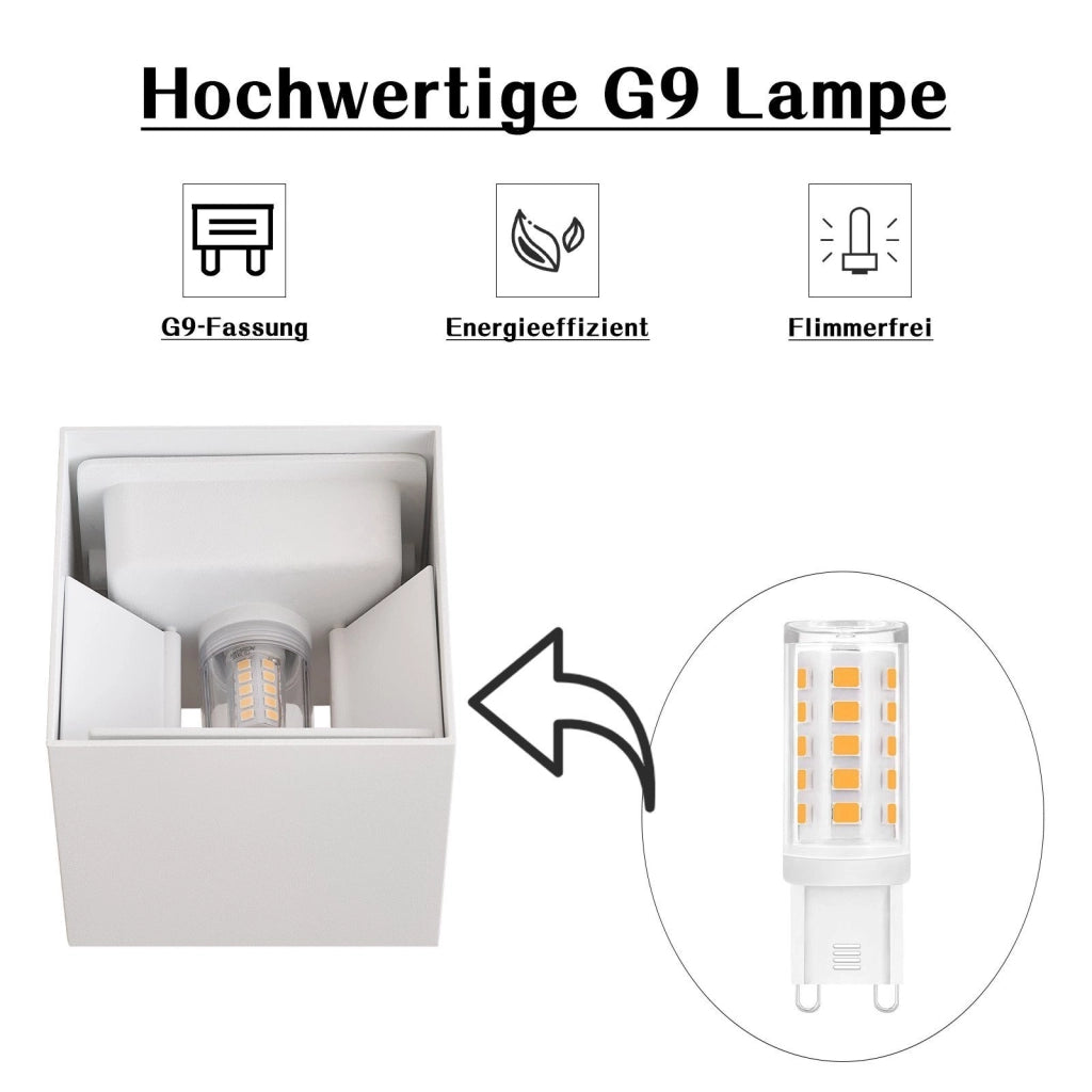 ZMH Applique da esterno a LED moderna applique da parete con grado di protezione IP65