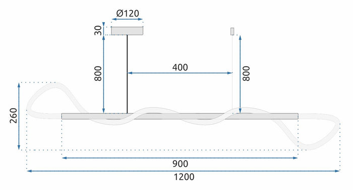 Lampada Led App855-cp Long Chrom