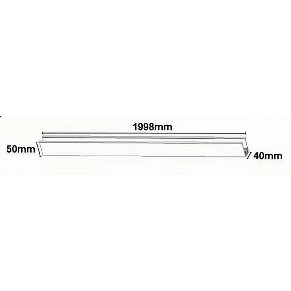 Trade Shop - Binario Magnetico Nero 2mt 48v Da Incasso Per Faretti Led Con Copertura Tk670-2m -