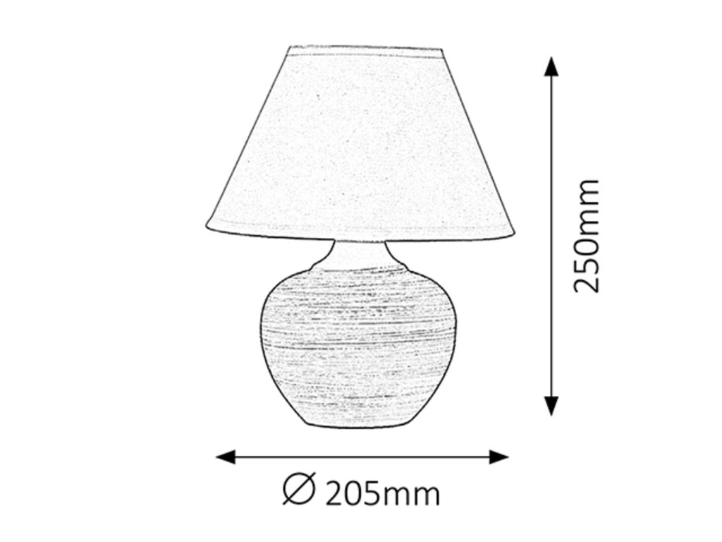 Lampada da tavolo in ceramica Molly beige E14 Rabalux 4391