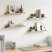 Mensole da Parete 4 pz Grigio Cemento 40x9x3 cmcod mxl 80660