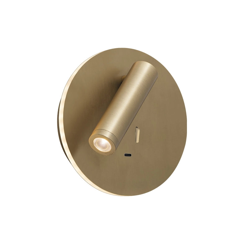 MY WAY - Applique LED 9W orientabile con porta USB, luce 3000K, Bronzo, design moderno in alluminio - Rossini Group