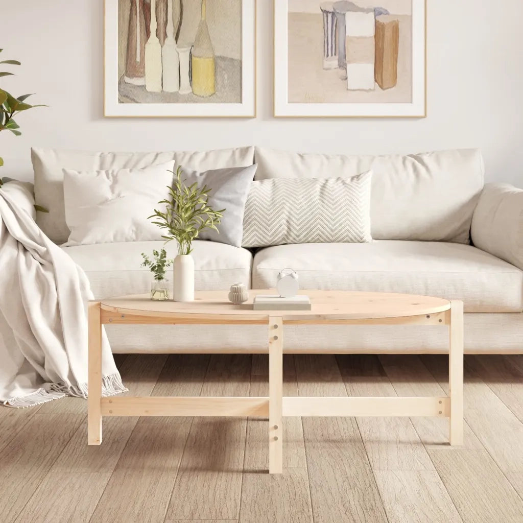 Tavolino da salotto | Tavolino da caff¨¨ | Tavolino da Soggiorno 118x63x45 cm in Legno Massello di Pino