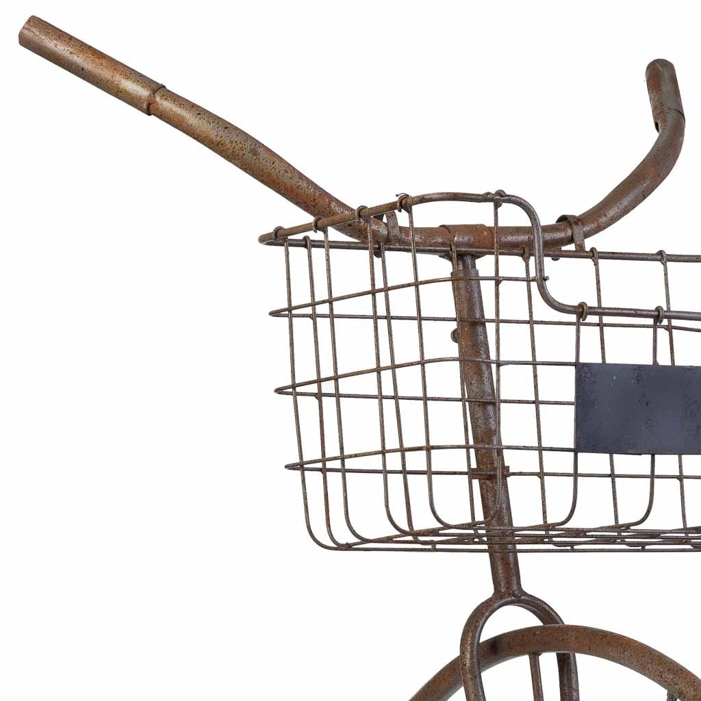 Fioriera in metallo per bicicletta rame 54,61x46,99x104,78h cm