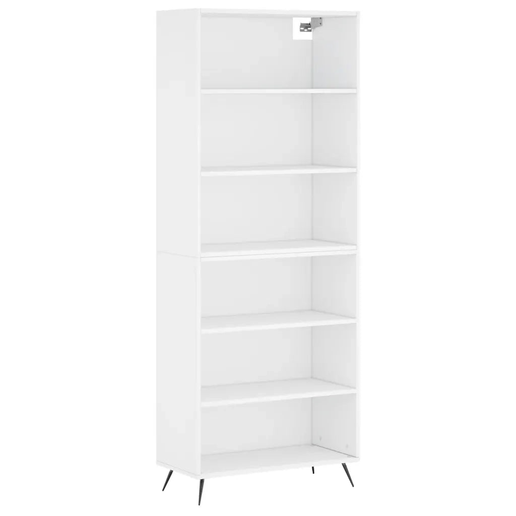 Credenza-Buffet-Armadio da cucina Bianca 69,5x32,5x180 cm Legno Multistrato 169054