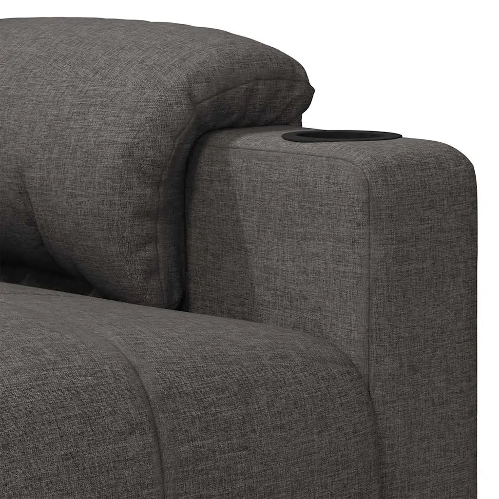 Divano Sedia-Poltrona Reclinabile in Tessuto Grigio Scuro 771601