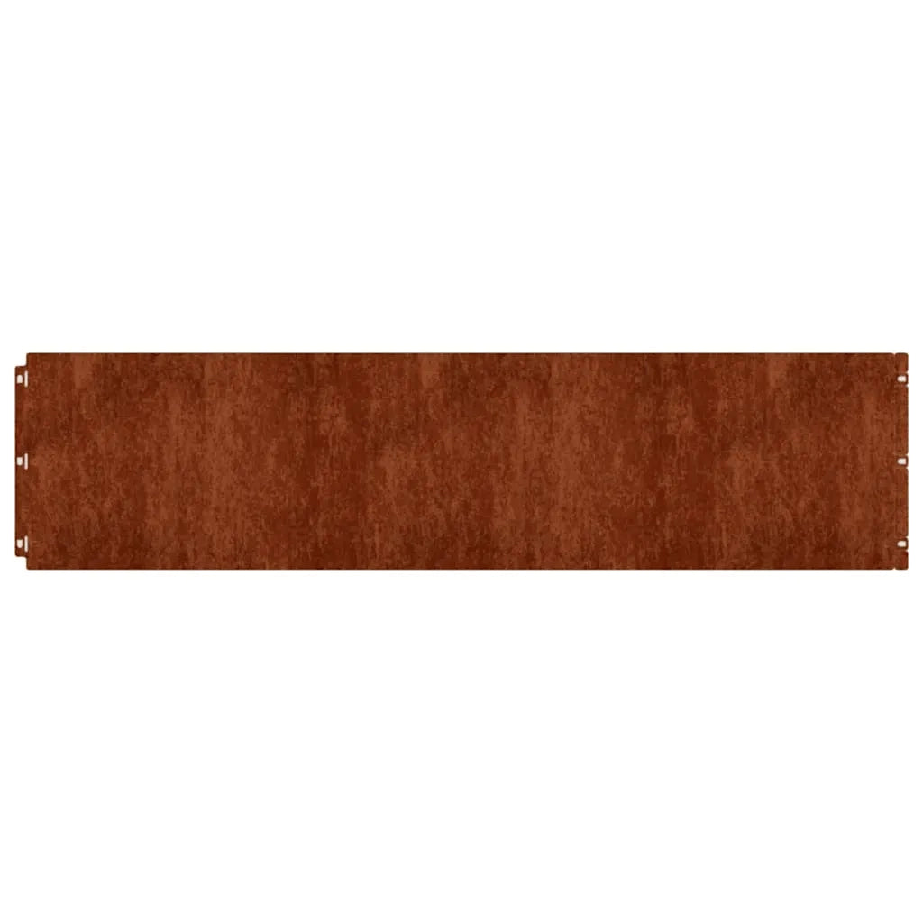 Bordure per Prato 10 pz 25x103 cm Flessibili in Acciaio Corten