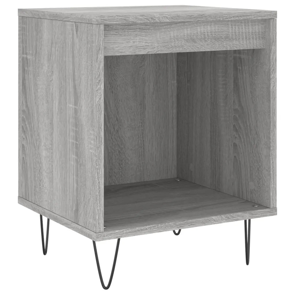Comodino-Tavolino da notte Grigio Sonoma 40x35x50 cm in Legno Multistrato 158269